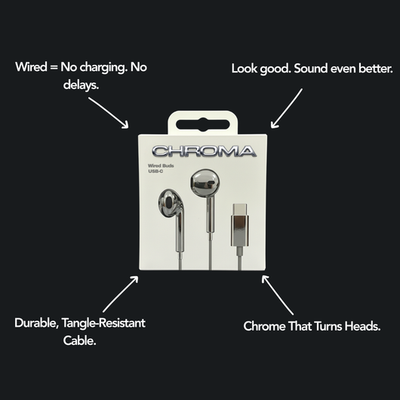 CHROMA Chrome Wired Earbuds